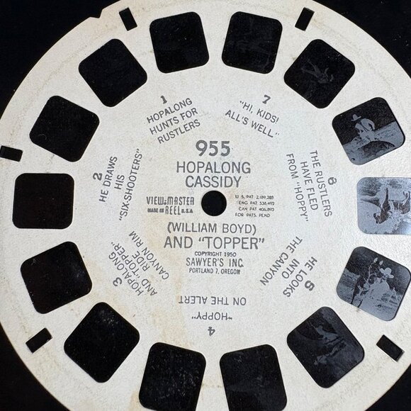 Vintage View-Master Reel 955 Hopalong Cassidy William Boyd 3D Kodachrome Film Sa - Picture 2 of 3